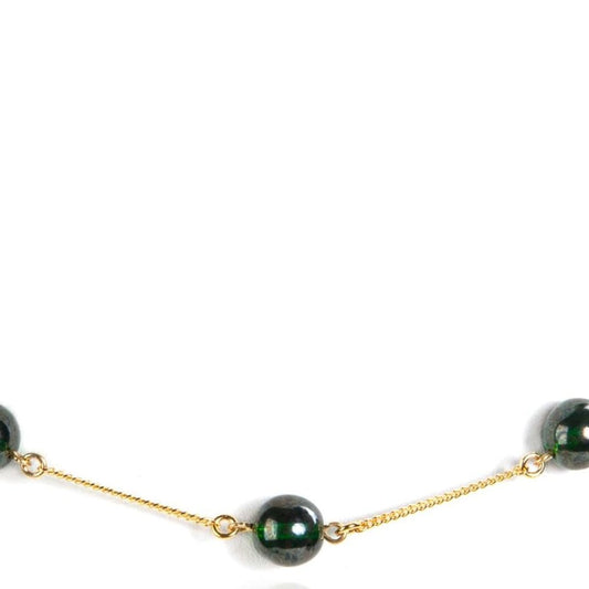 NWT VSA - Angel Butterfly Beaded Choker Necklace - Marbled Emerald