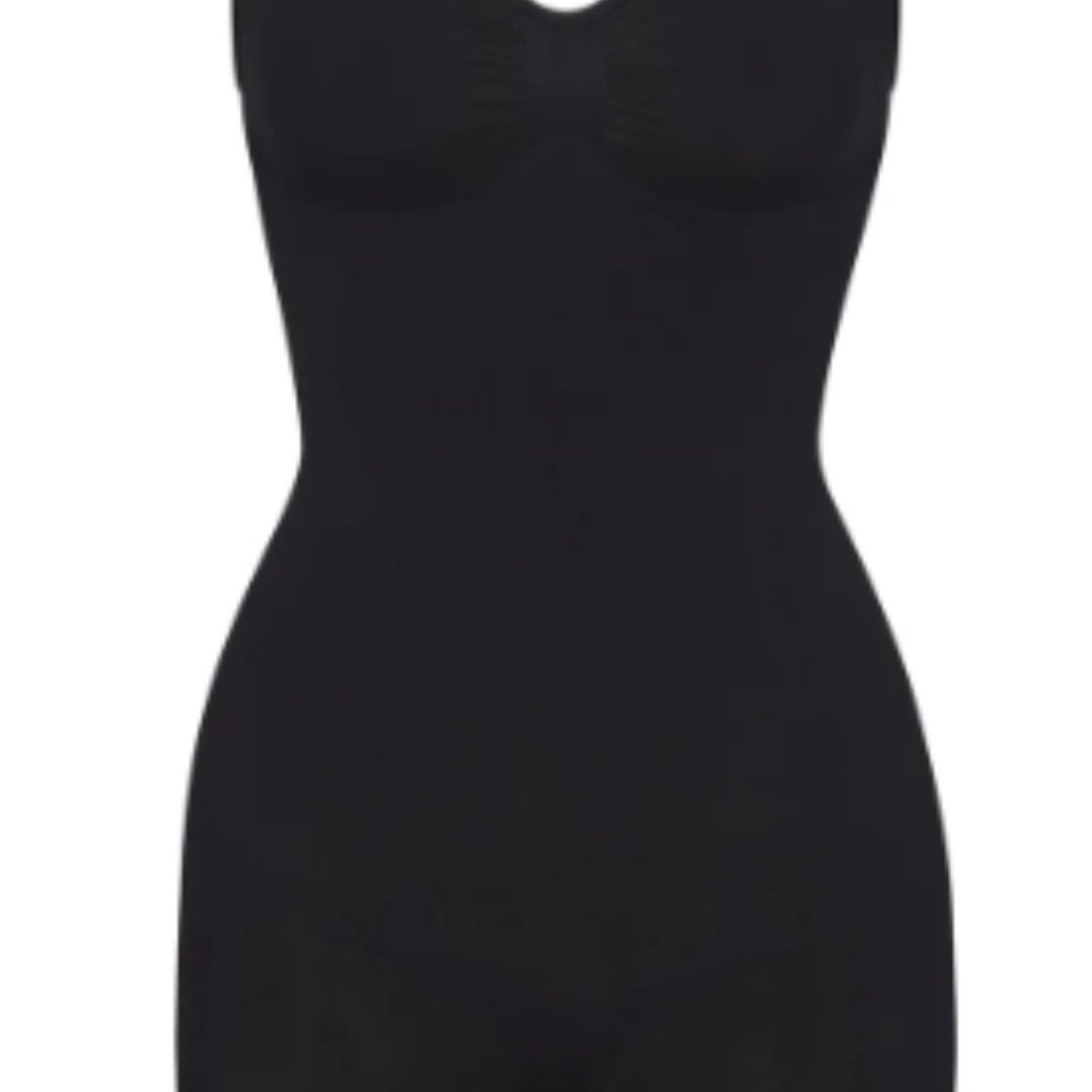 (1200/1203/1202/1209) SEAMLESS SCULTP MID THIGH BODYSUIT - ONYX