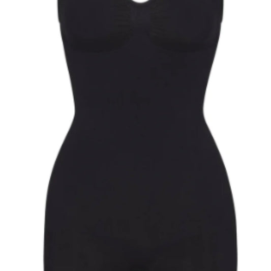 (1200/1203/1202/1209) SEAMLESS SCULTP MID THIGH BODYSUIT - ONYX