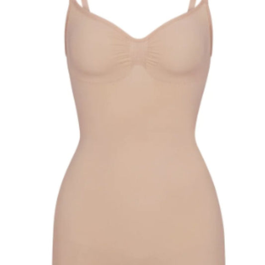 (1201) SEAMLESS SCULTP MID THIGH BODYSUIT - MICA