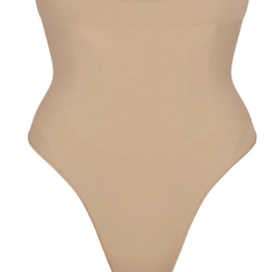 (1185/2454/55)) SKIMS SEAMLESS SCULPT HIGH-WAISTED THONG - CLAY