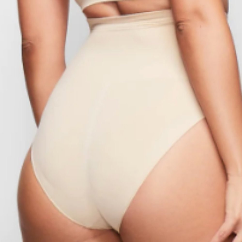 (1191) NWOT SKIMS SEAMLESS SCULPT MID-WAISTED BRIEF - CLAY/OCHRE