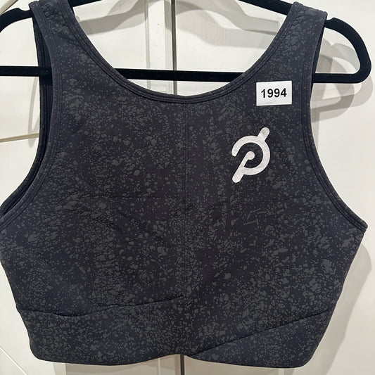 (1994) LOVED LULULEMON Energetic Edge Cropped Tank in BLACK Sz 12 ** SEE NOTES