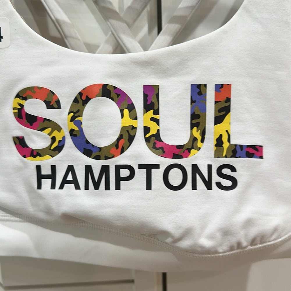 (0004) LULULEMON Soul Hamptons Energy Bra in WHT SZ 4